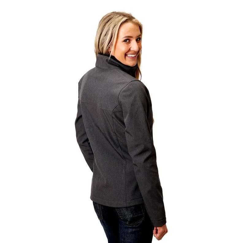 Roper Western Jacket Womens Softshell Zip Gray 03-098-0780-6144 GY