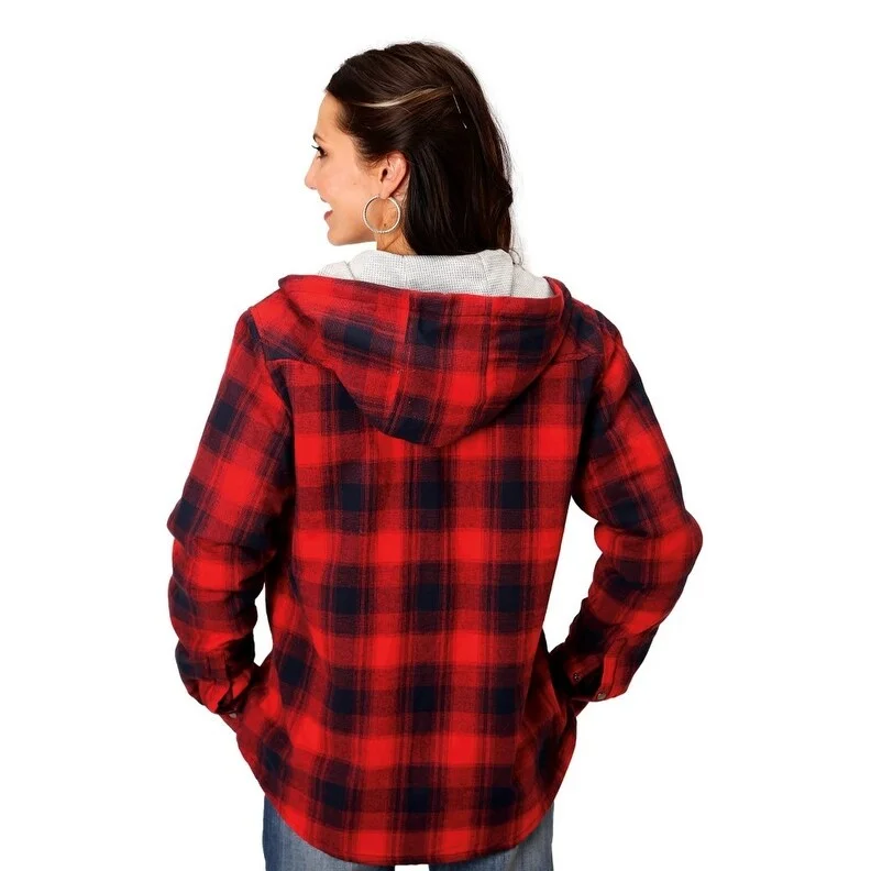 Roper Western Jacket Womens Shirt Jac Plaid Snap 03-098-0119-2695 RE