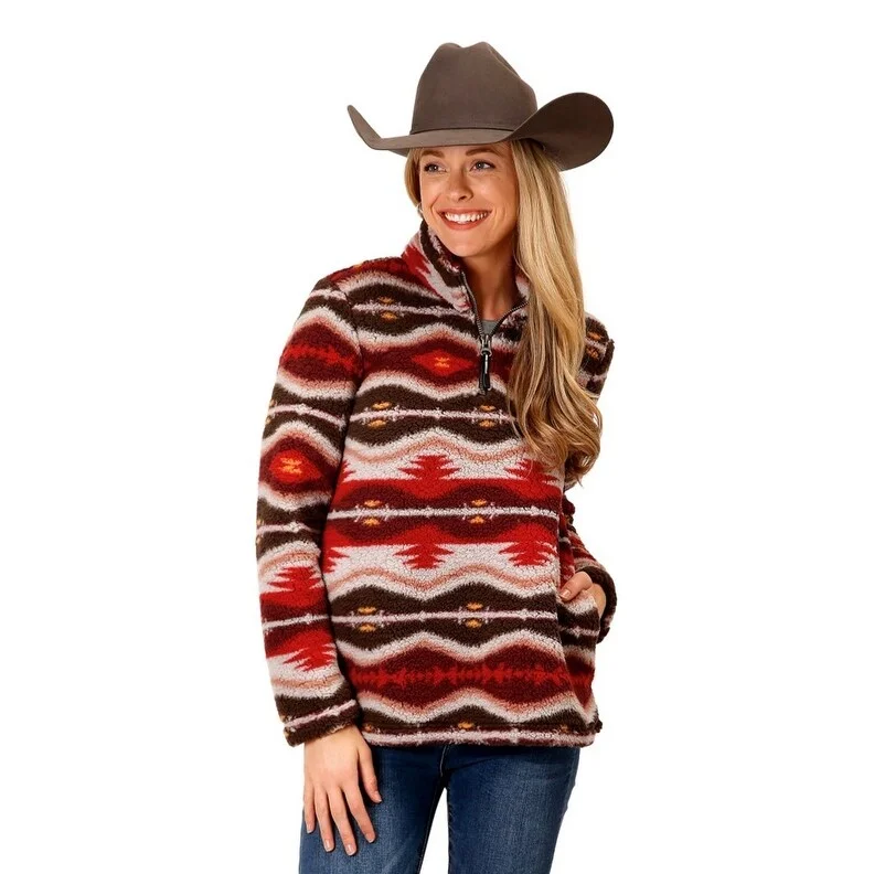 Roper Western Jacket Womens Aztec Logo Multi 03-098-0250-6197 MU