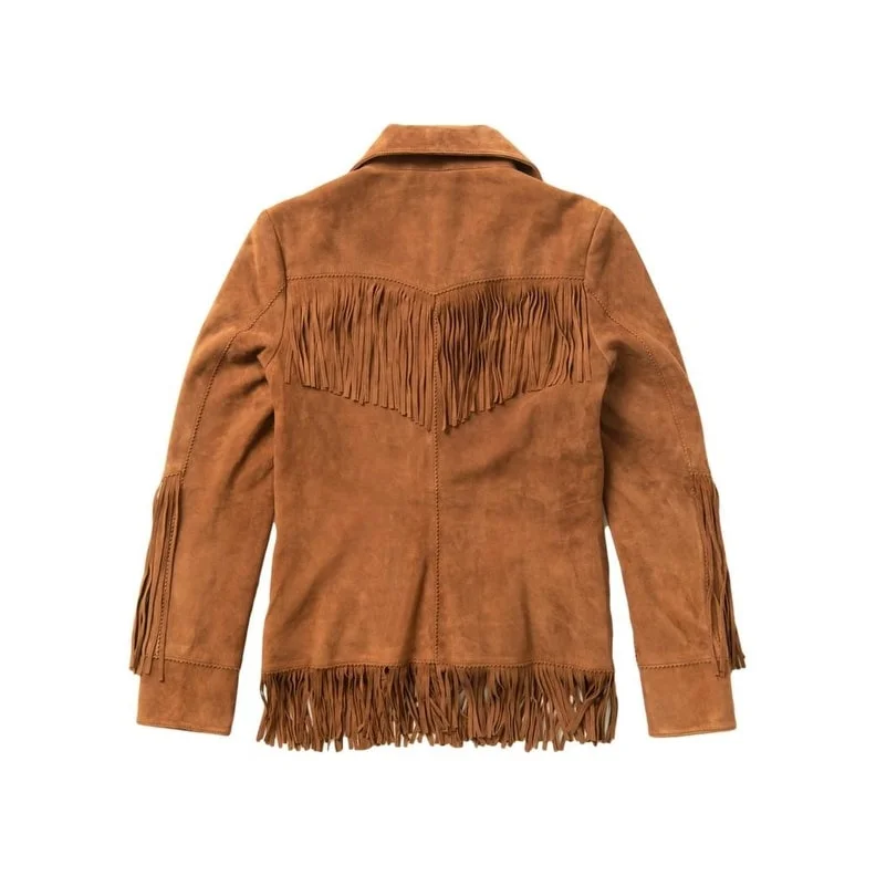 Stetson Western Jacket Womens Suede Fringe Brown 11-098-0539-0048 BR