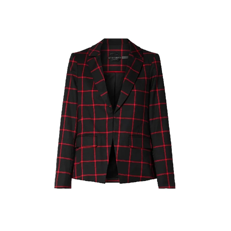 alice + olivia MYA Black Ruby Notch Collar Blazer Jacket