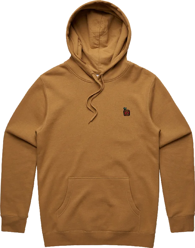 TEKKEN - 'Mokujin' Small Logo Embroidered Pullover Hoodie - Camel