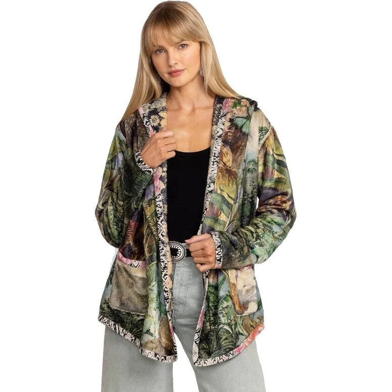 Johnny Was Women's Joan Sherpa Jacket, Rawi Scarf Print