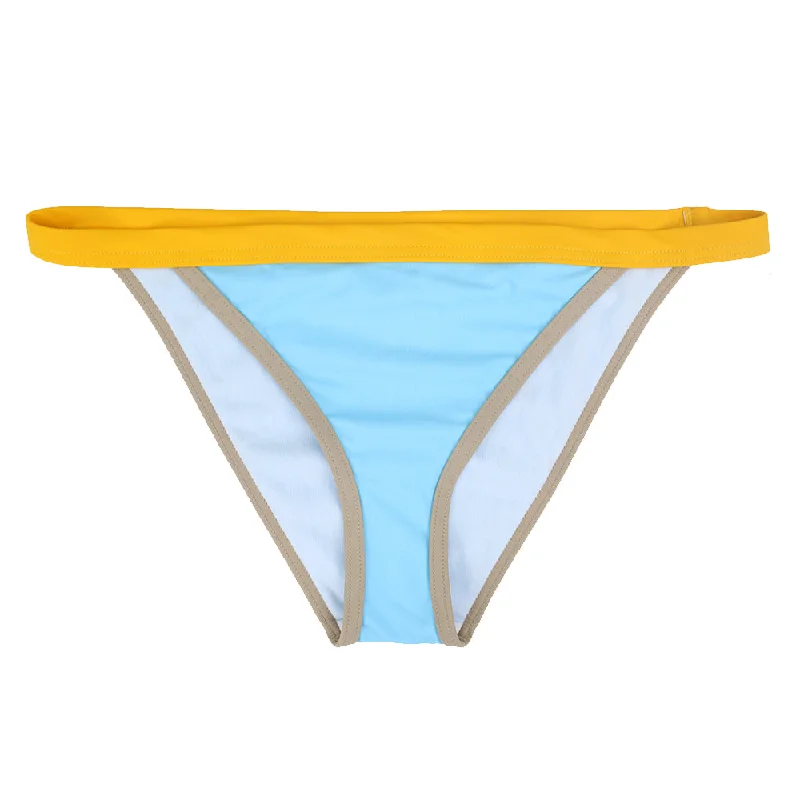 Women's Plain Solid Bikini Brief,Blue