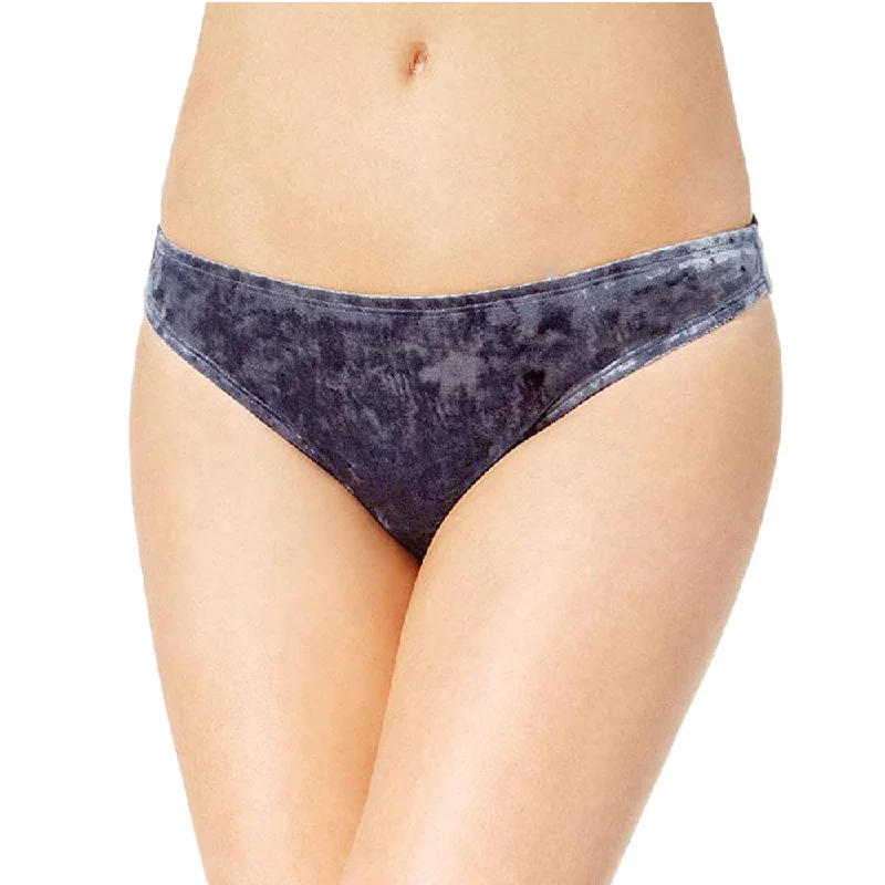 Women's Crushed Velvet Hipster Bikini Bottoms,Petrol