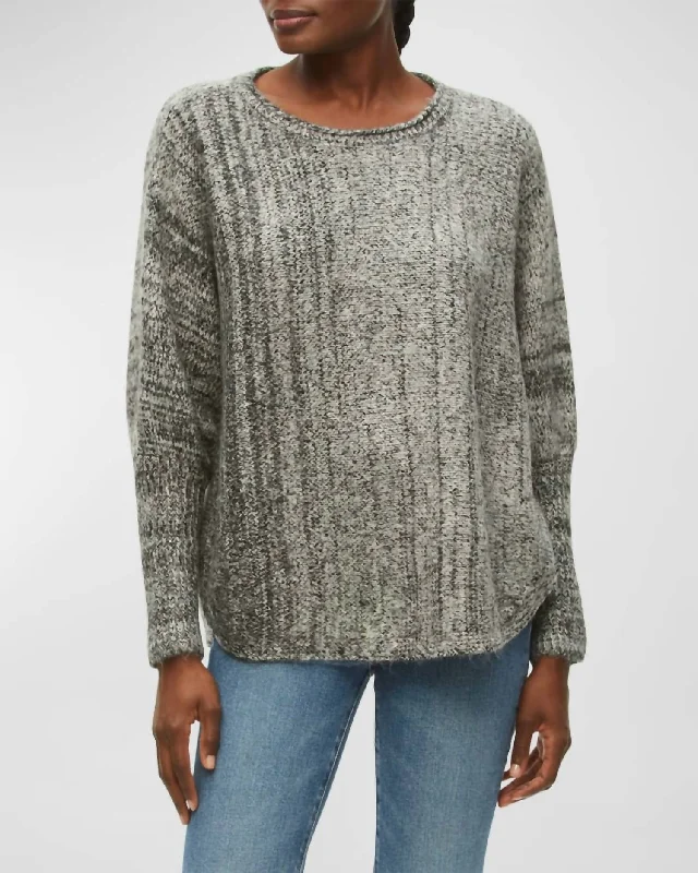 Selina Poncho Sweater in Shadow Combo