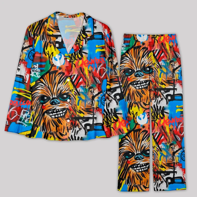 Chewbacca Graffiti Street Art Pajamas Set