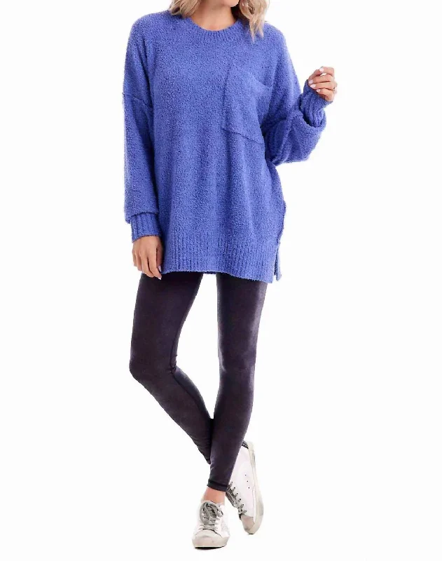 Rome Chenille Sweater In Blue