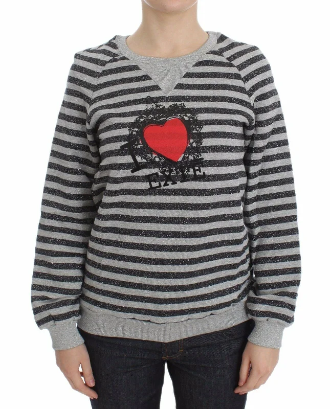 Exte  Striped Cotton Crewneck Women's Sweater