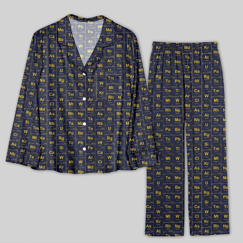 Chemical Elements Navy Pajamas Set