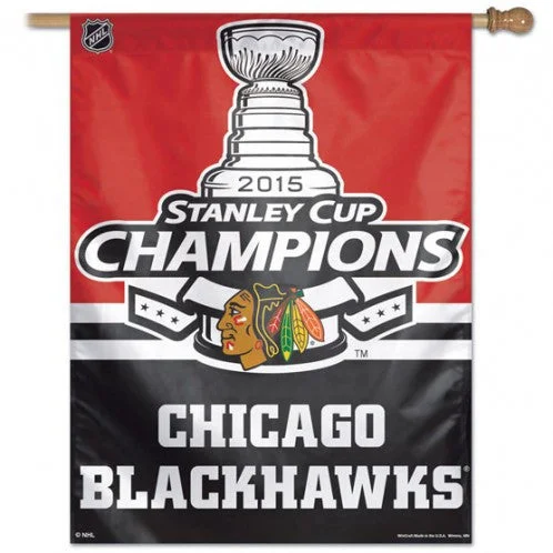 Chicago Blackhawks Wincraft 2015 Stanley Cup Champions Vertical Flag - 27" x 37"