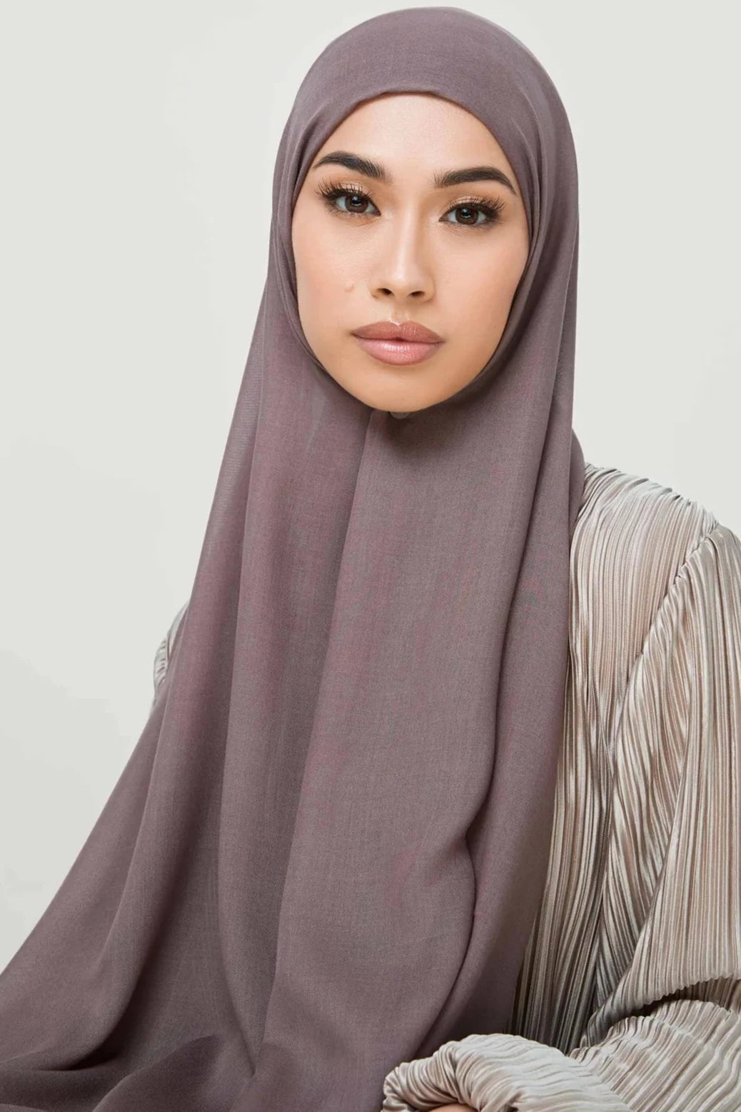 Modal Hijab & Matching Undercap Set - Peppercorn