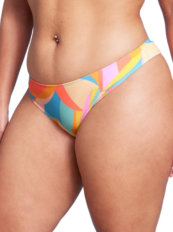 Women's Abstract Printed Cheeky Bikini Bottom,Multi