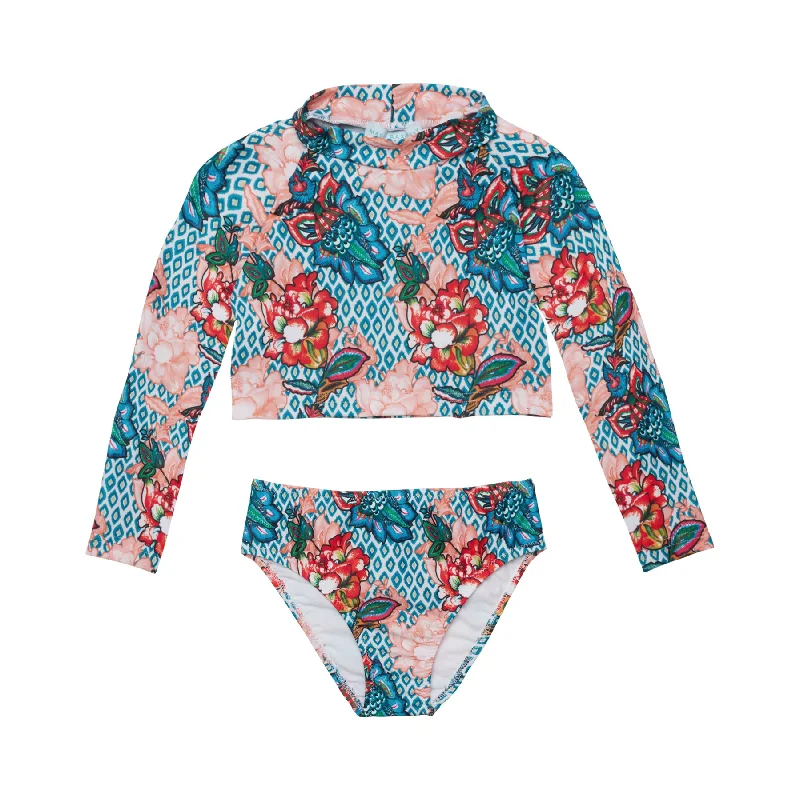 GIRL'S LONG SLEEVE CROP TOP BIKINI FRIDA