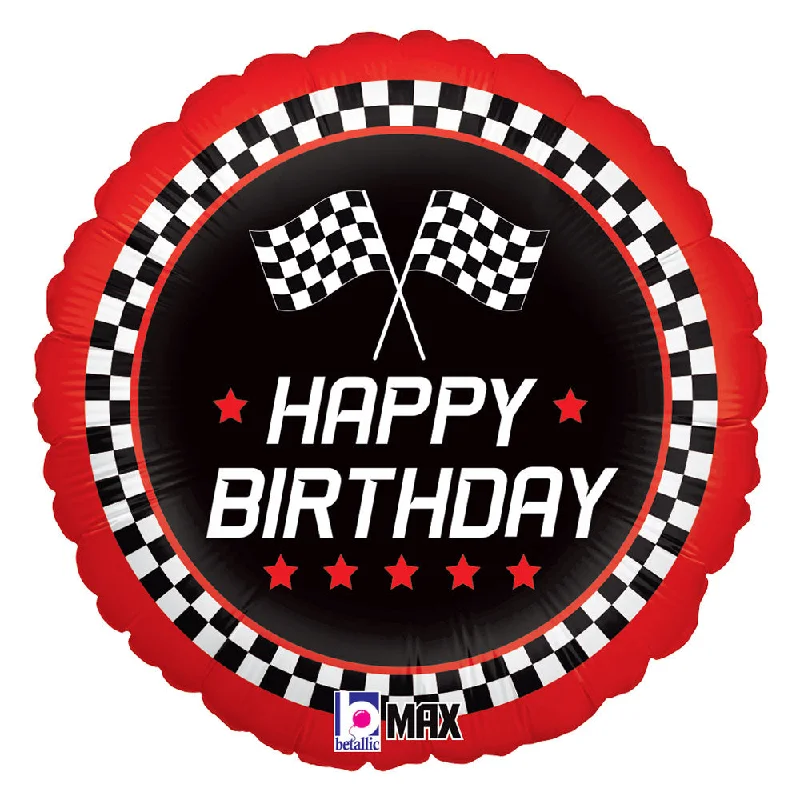 18 inch CHECKERED FLAG BIRTHDAY