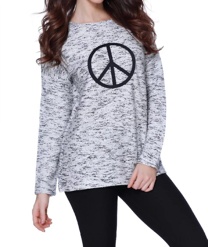 Peace Pullover In Blackwhite (A/s)