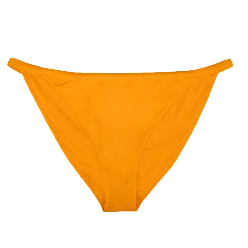 Women's Plain Solid Bikini Bottom,Mustard