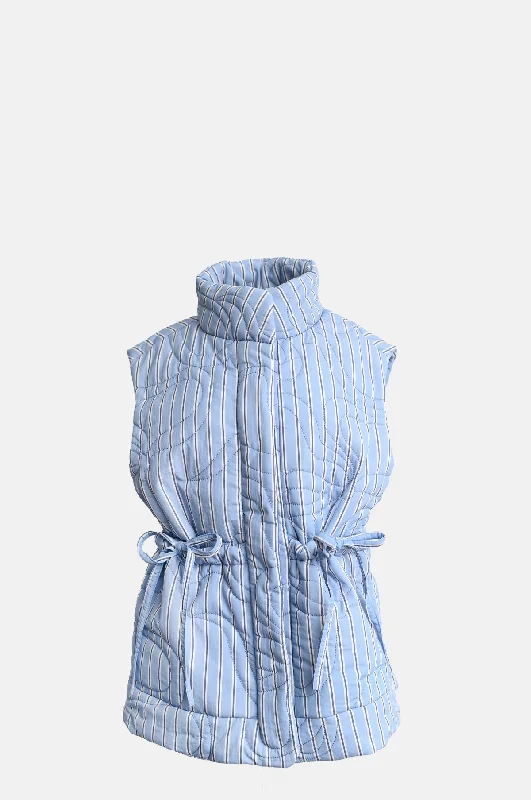 Celeste Gilet Blue Stripe