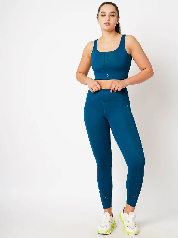 Jasper Teal Cut Out Leggings