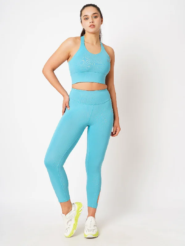 Aquarelle Blue Essential High Waist Leggings