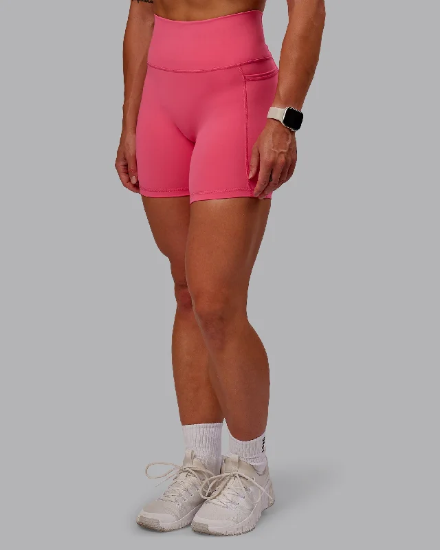 Fusion Mid Shorts With Pockets - Hot Pink