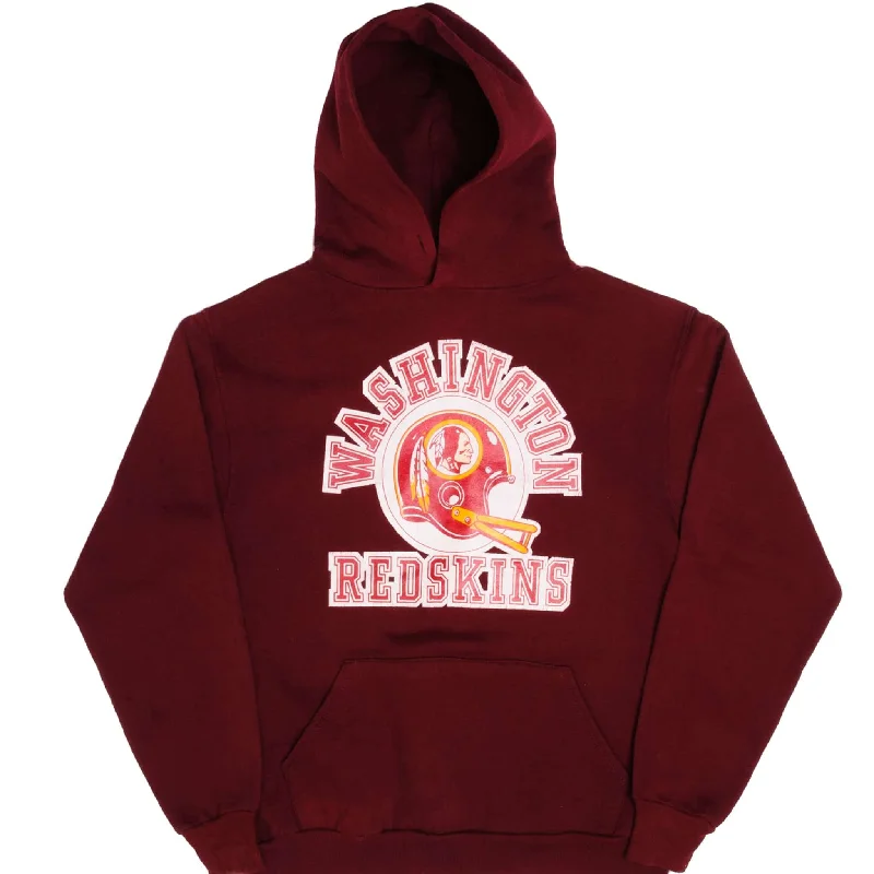 VINTAGE NFL WASHINGTON REDSKINS HOODIE SWEATSHIRT 1980S MEDIUM MADE USA