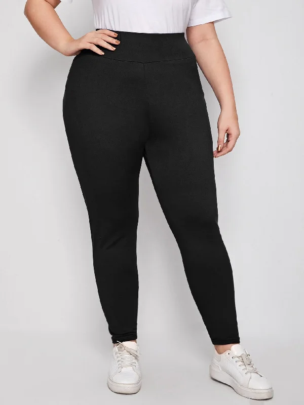 Plain Long Plus Size Leggings