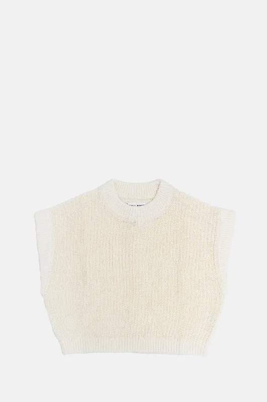 Olivia Linen Vest Cream